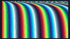 Rainbow Falls (64 Byte Intro for TIC-80) by cybørt